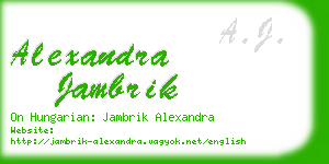 alexandra jambrik business card